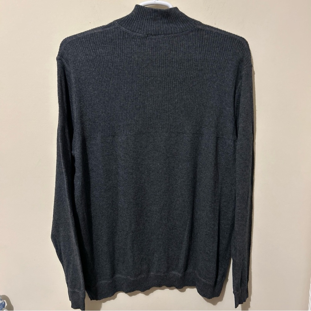 Raffi Button Henley Sweater Men’s XL/54 Gray Cashmere Wool Cotton Quiet - Picture 2 of 10